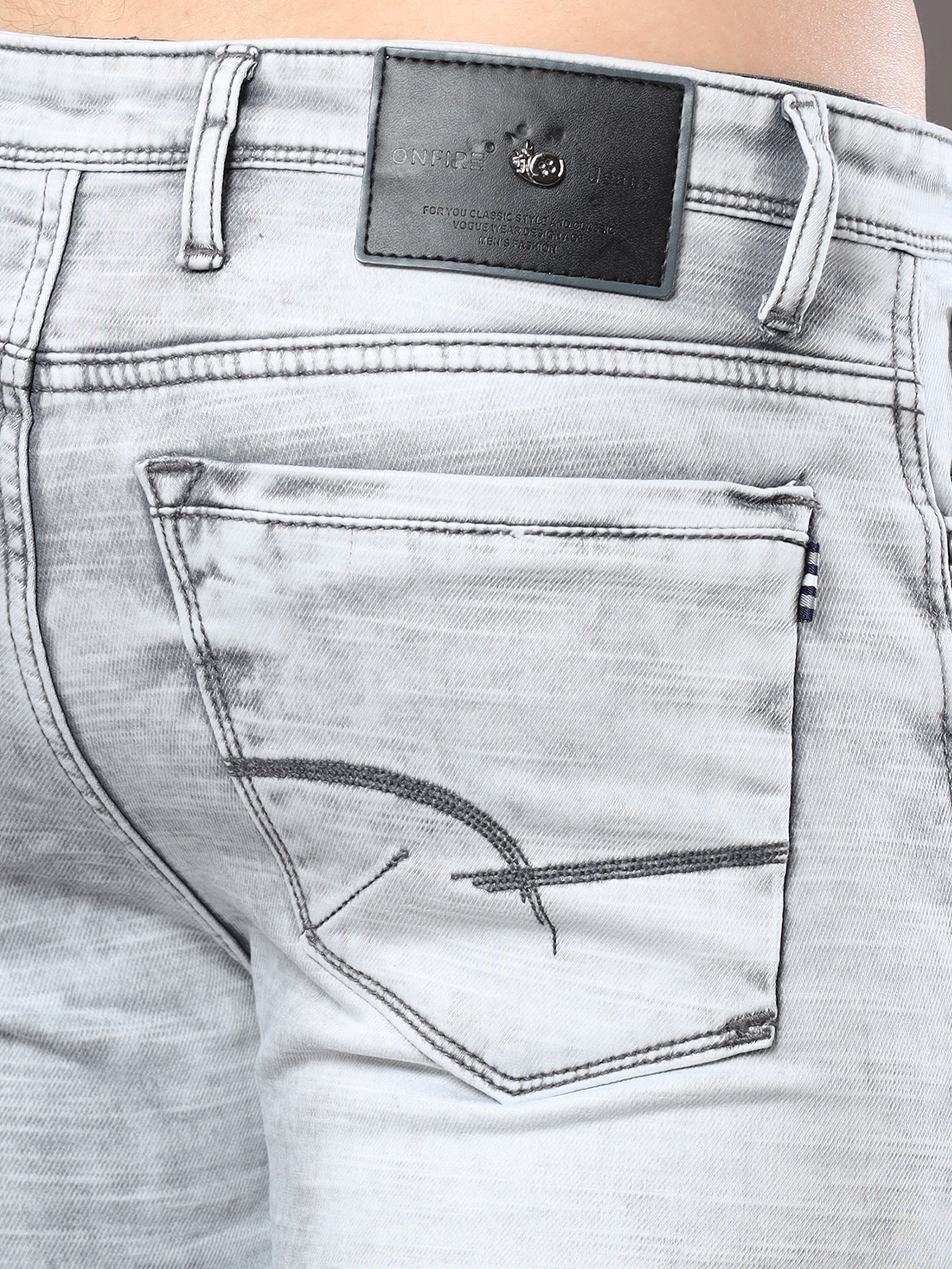 Estrolo | Buy Branded Grey Jeans Pant For Men | Stretchable Slim-fit